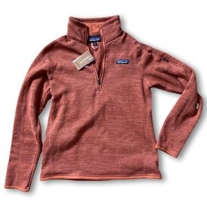 Patagonia Better Sweater 1/4 zip NWT Clay/orange
